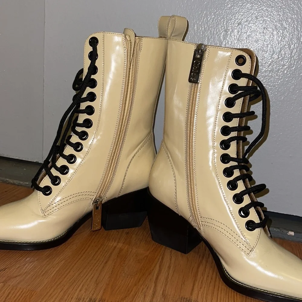 CHLOE RYLEE MEDIUM LEATHER ANKLE BOOTS - Picture 3 of 8